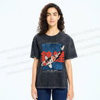 Unisex Koi Fish Printed Washed Tee