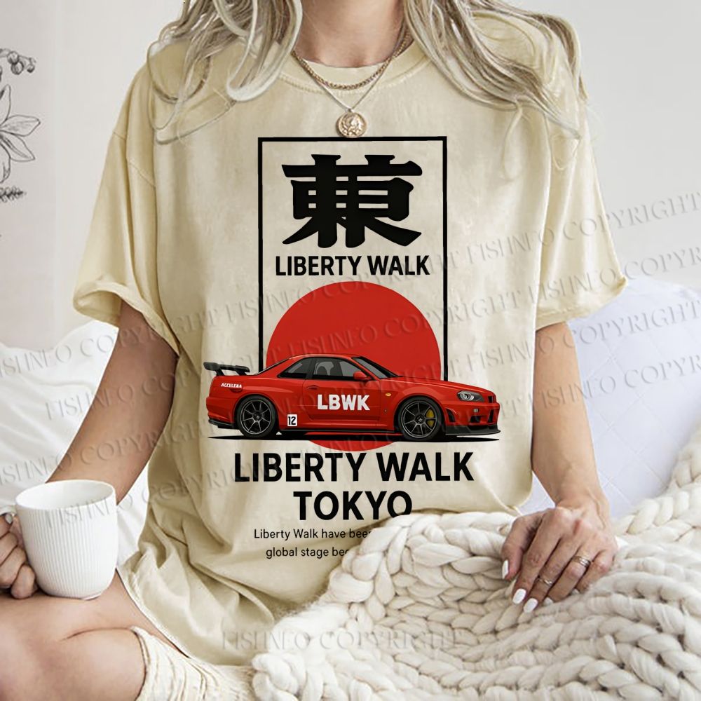 Unisex Liberty Walk Tokyo Printed Washed Tee