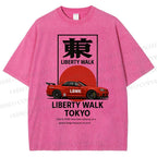 Unisex Liberty Walk Tokyo Printed Washed Tee