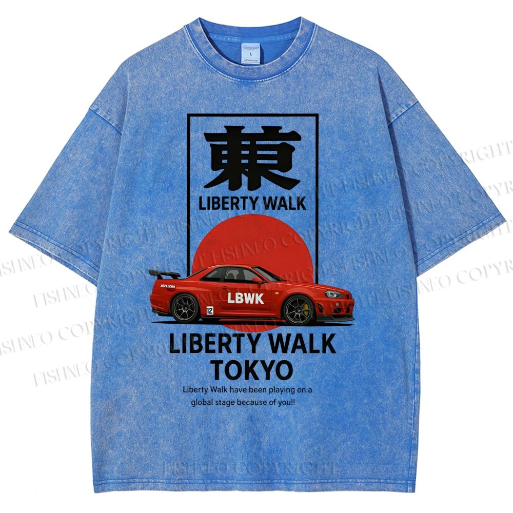 Unisex Liberty Walk Tokyo Printed Washed Tee