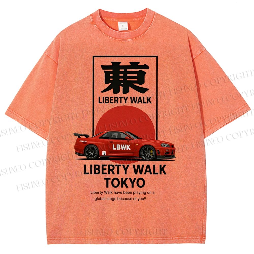 Unisex Liberty Walk Tokyo Printed Washed Tee