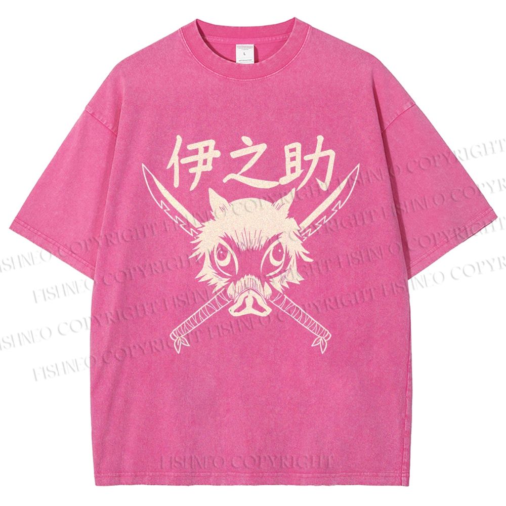 Unisex Inosuke Printed Washed Tee