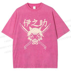 Unisex Inosuke Printed Washed Tee