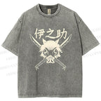 Unisex Inosuke Printed Washed Tee