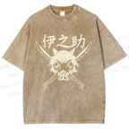Unisex Inosuke Printed Washed Tee