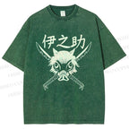 Unisex Inosuke Printed Washed Tee