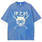 Unisex Inosuke Printed Washed Tee