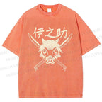 Unisex Inosuke Printed Washed Tee