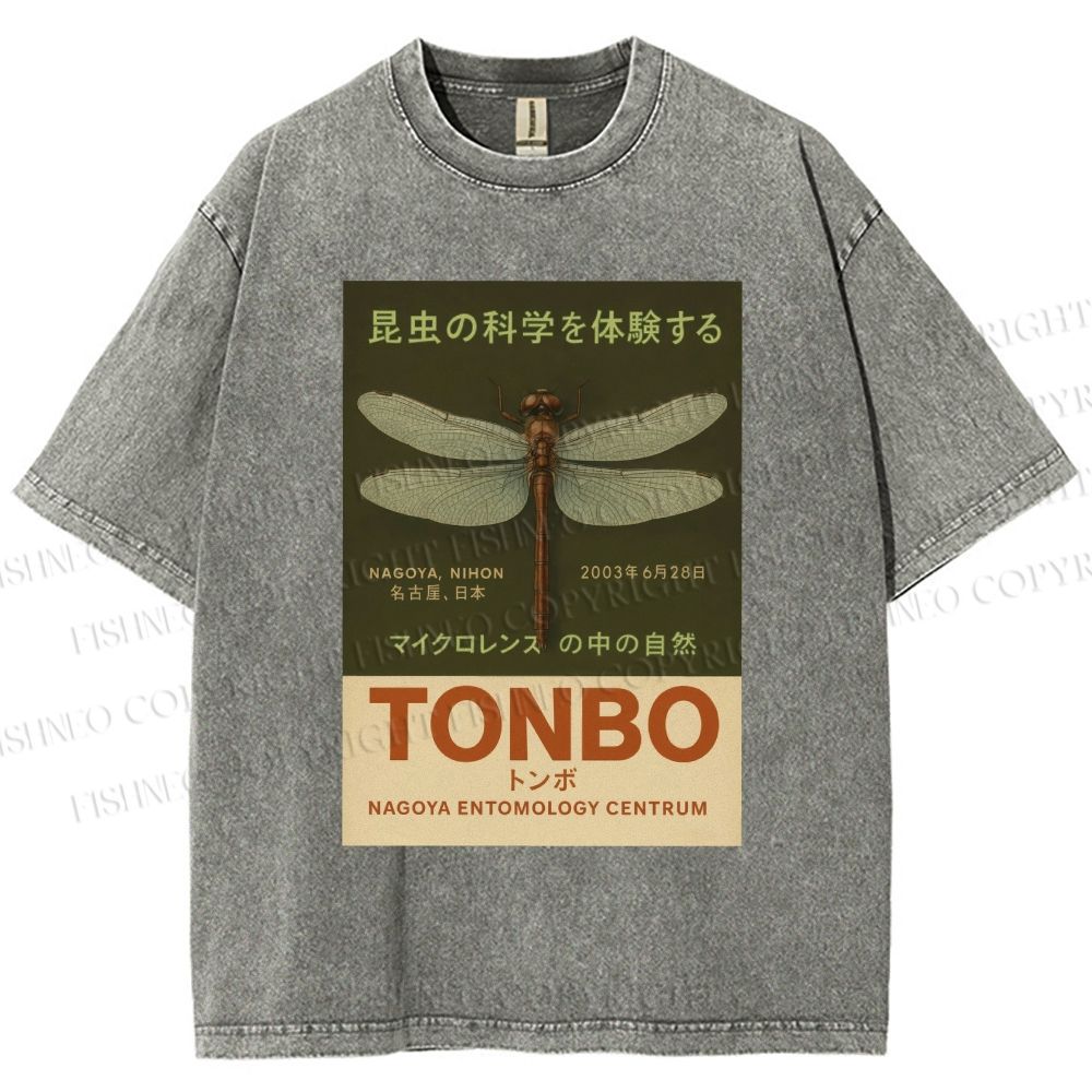 Unisex Tonbo Printed Washed Tee
