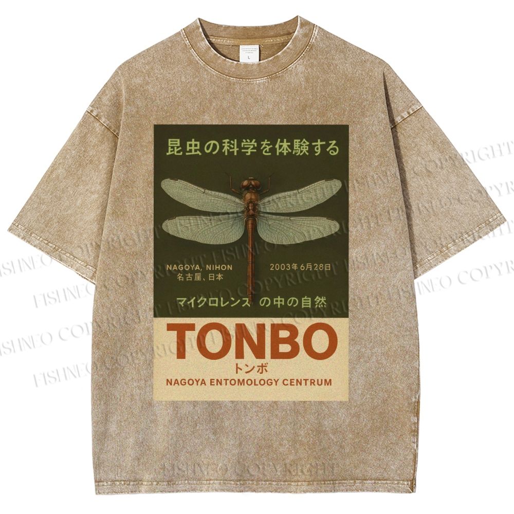 Unisex Tonbo Printed Washed Tee