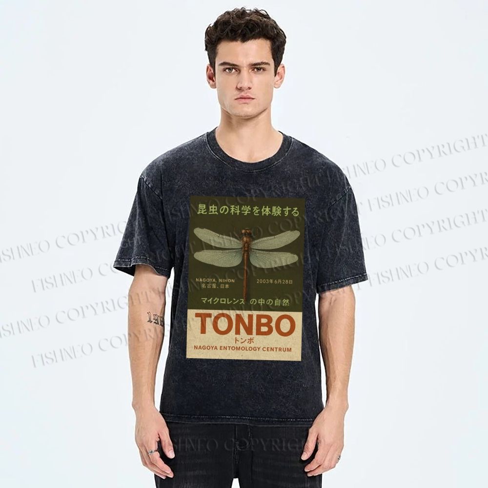 Unisex Tonbo Printed Washed Tee