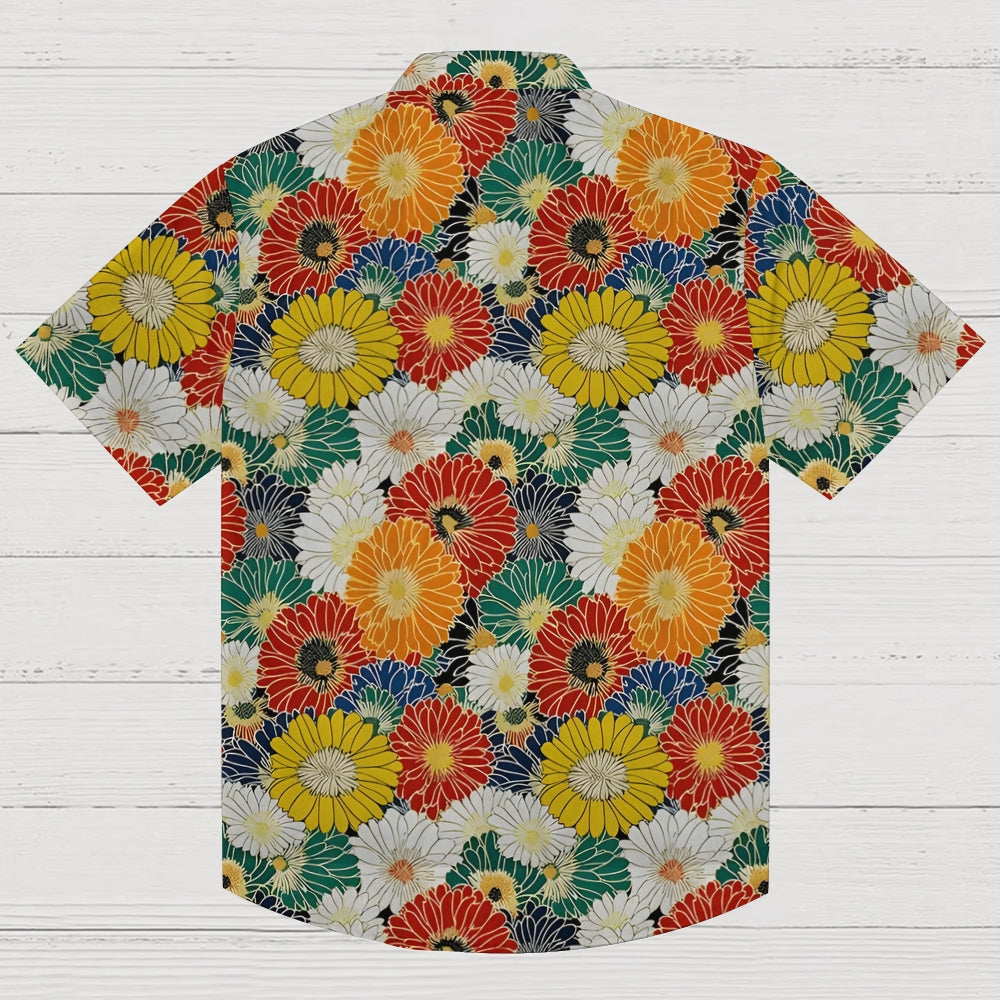 Colorful Chrysanthemums Aloha Hawaiian Shirt