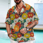 Colorful Chrysanthemums Aloha Hawaiian Shirt