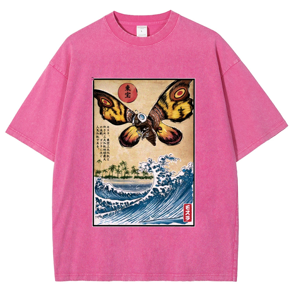 Giant Moth in Japan Vintage Washed T-shirt