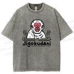 Unisex Jigokudani Printed Washed Tee