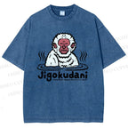 Unisex Jigokudani Printed Washed Tee