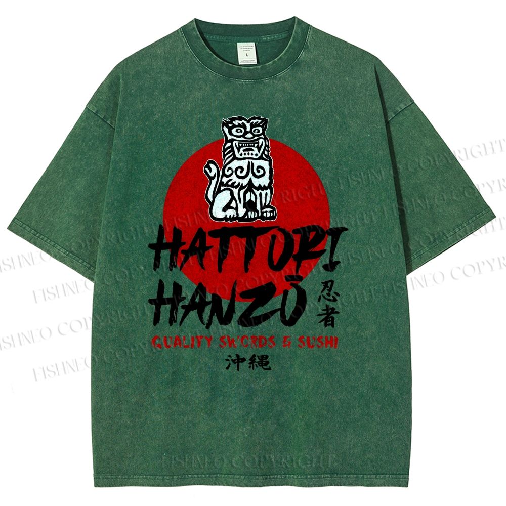 Unisex Hattori Hanzo Printed Washed Tee