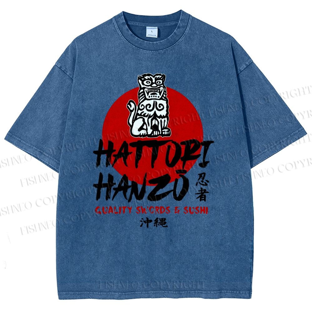 Unisex Hattori Hanzo Printed Washed Tee