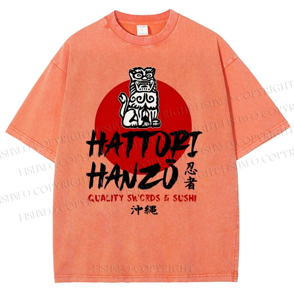 Unisex Hattori Hanzo Printed Washed Tee
