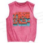 Unisex Explosive Bombs Printed Washed Tank Top