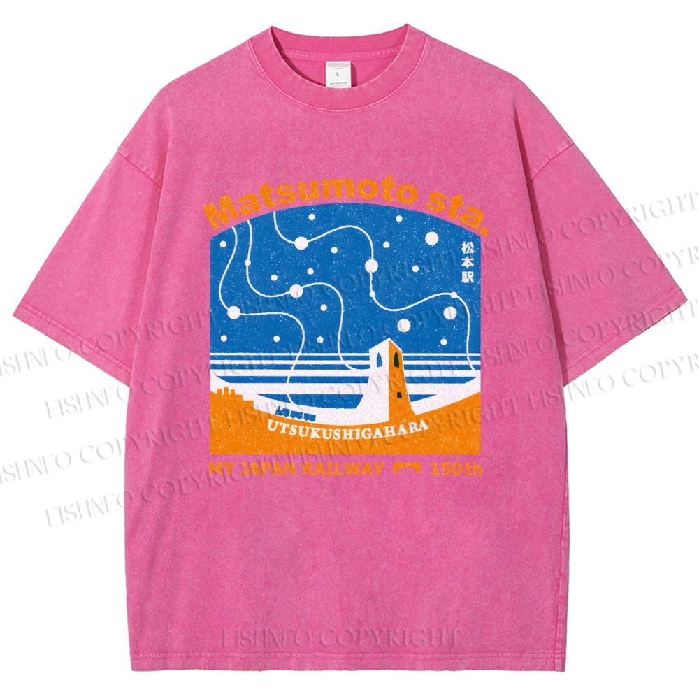 Unisex Matsumoto Sta Printed Washed Tee