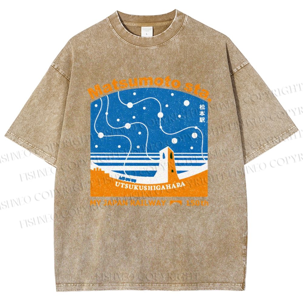 Unisex Matsumoto Sta Printed Washed Tee