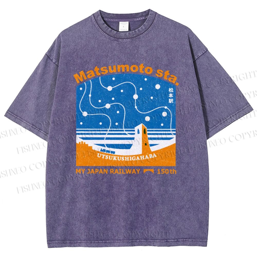 Unisex Matsumoto Sta Printed Washed Tee