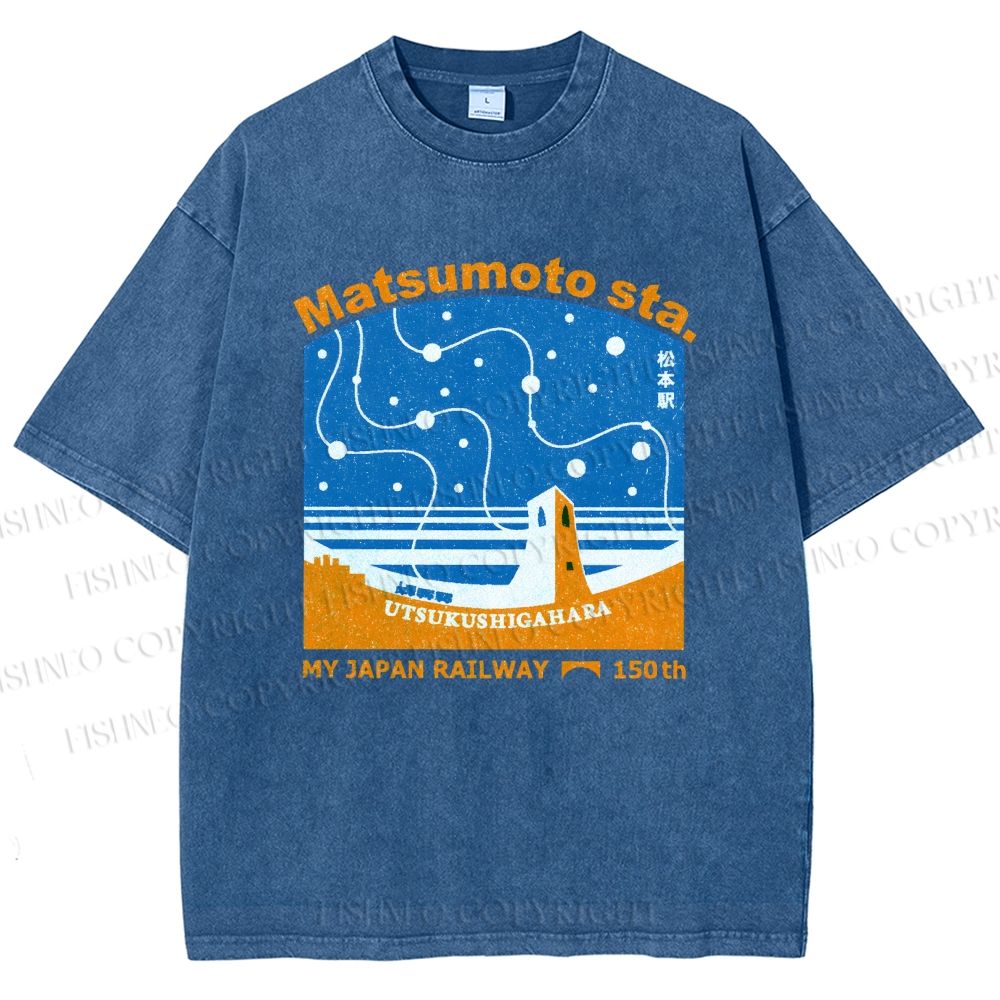 Unisex Matsumoto Sta Printed Washed Tee