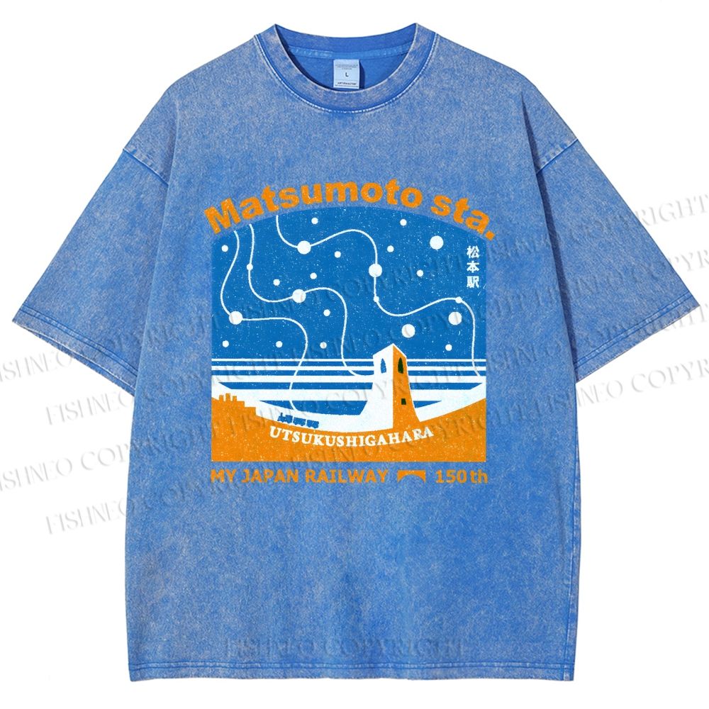Unisex Matsumoto Sta Printed Washed Tee