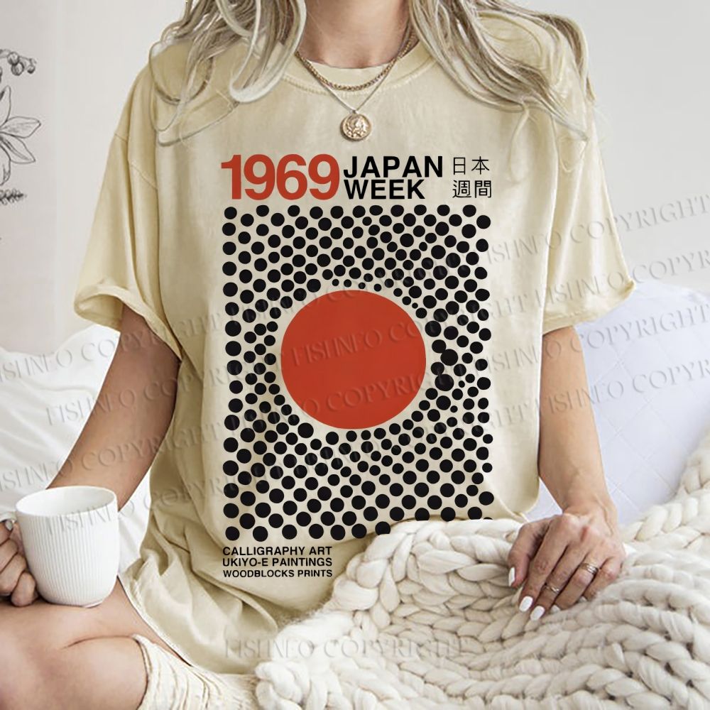 Unisex Japan Week Printed Washed Tee