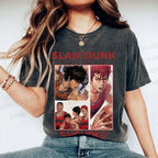 Unisex Slam Dunk Shohoku Printed Washed Tee