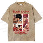 Unisex Slam Dunk Shohoku Printed Washed Tee