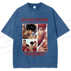 Unisex Slam Dunk Shohoku Printed Washed Tee