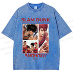 Unisex Slam Dunk Shohoku Printed Washed Tee