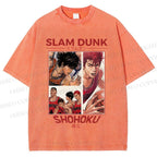 Unisex Slam Dunk Shohoku Printed Washed Tee