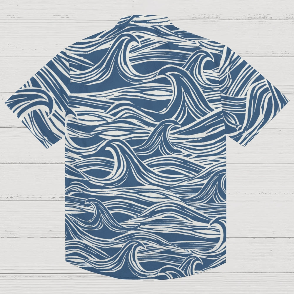 Japanese wave style Hawaiian Shirt