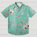 Cranes And Sakura Aloha Hawaiian Shirt