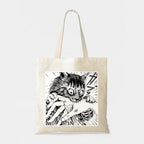 Creepy Cat Anime Horror Anteater Tote Bag