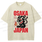 Unisex Osaka Japan Printed Washed Tee