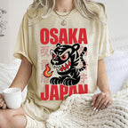 Unisex Osaka Japan Printed Washed Tee