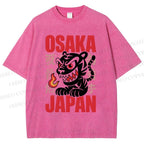Unisex Osaka Japan Printed Washed Tee