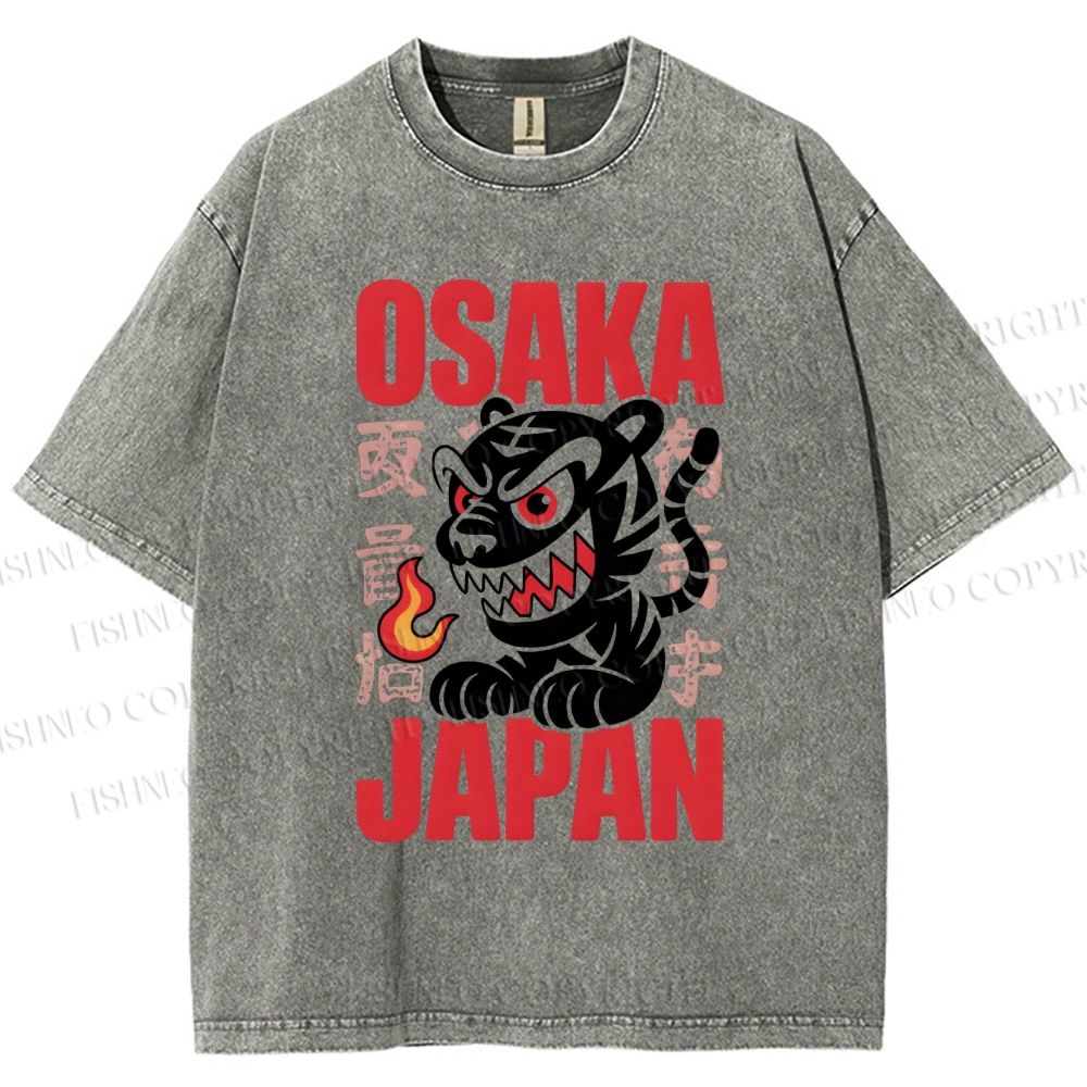 Unisex Osaka Japan Printed Washed Tee
