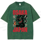 Unisex Osaka Japan Printed Washed Tee