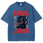 Unisex Osaka Japan Printed Washed Tee