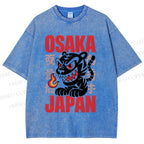 Unisex Osaka Japan Printed Washed Tee