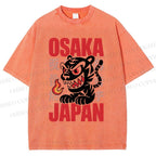 Unisex Osaka Japan Printed Washed Tee