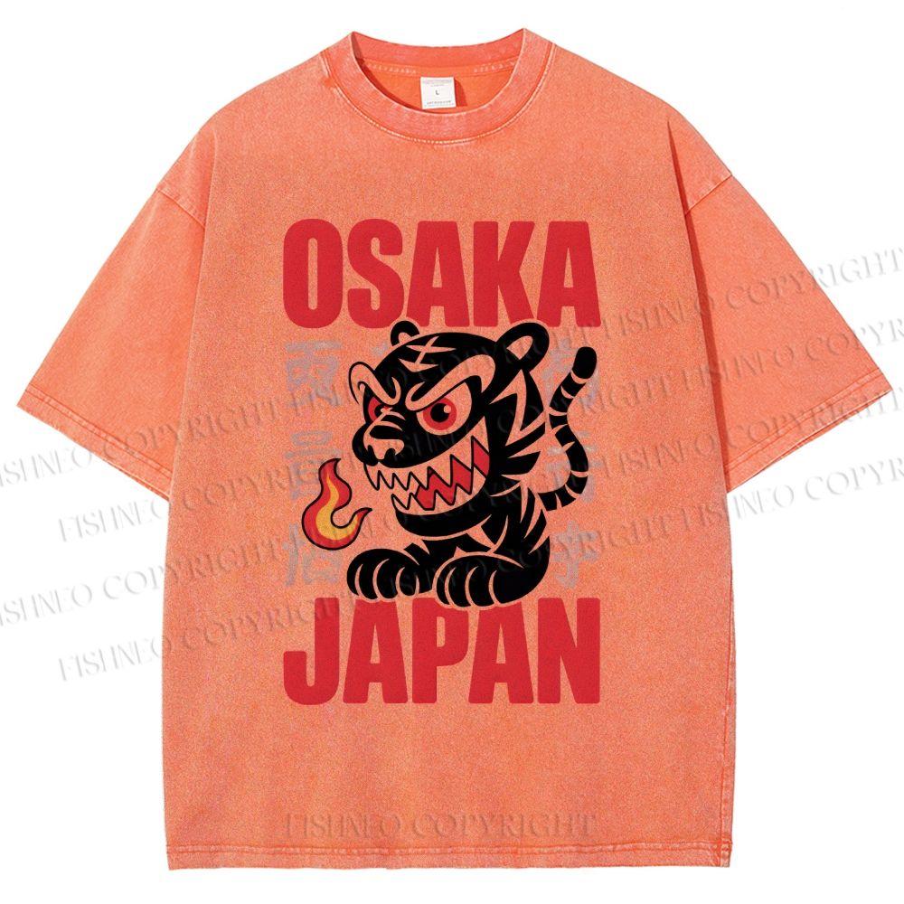 Unisex Osaka Japan Printed Washed Tee