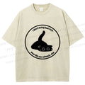 Unisex Black Car Do Not Bring Bad Luck Printed Washed Tee