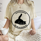 Unisex Black Car Do Not Bring Bad Luck Printed Washed Tee