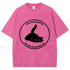 Unisex Black Car Do Not Bring Bad Luck Printed Washed Tee